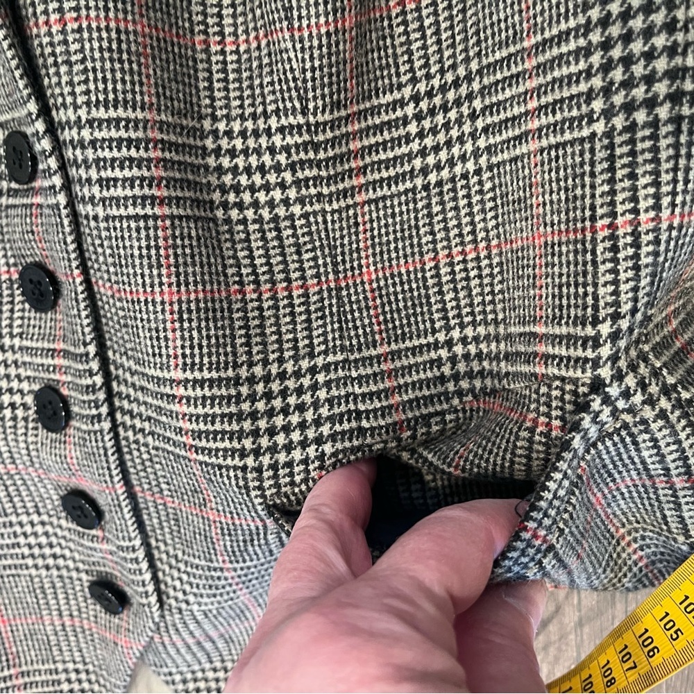 Lauren Ralph Lauren Sz 14 Glen Plaid Herringbone Wool Angora Vest Waistcoat - Picture 8 of 11